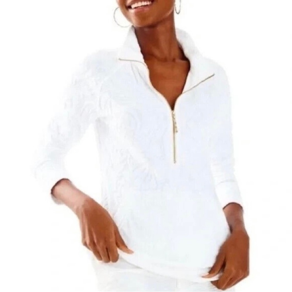 NWOT Lilly Pulitzer XS Skipper Popover Resort White Too Much Bubbly